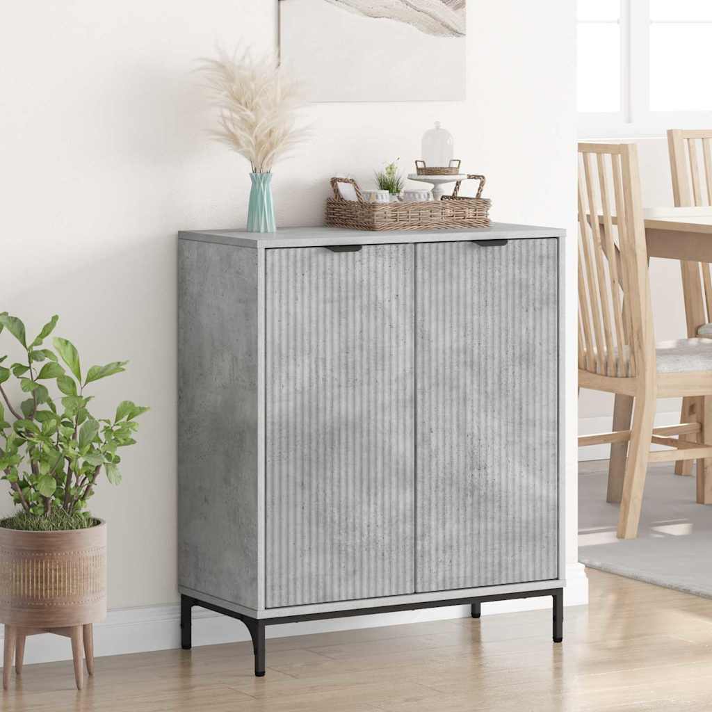 vidaXL Bufet Betonowy szary 69,5 x 33 x 82 cm Materiał drewnopochodny