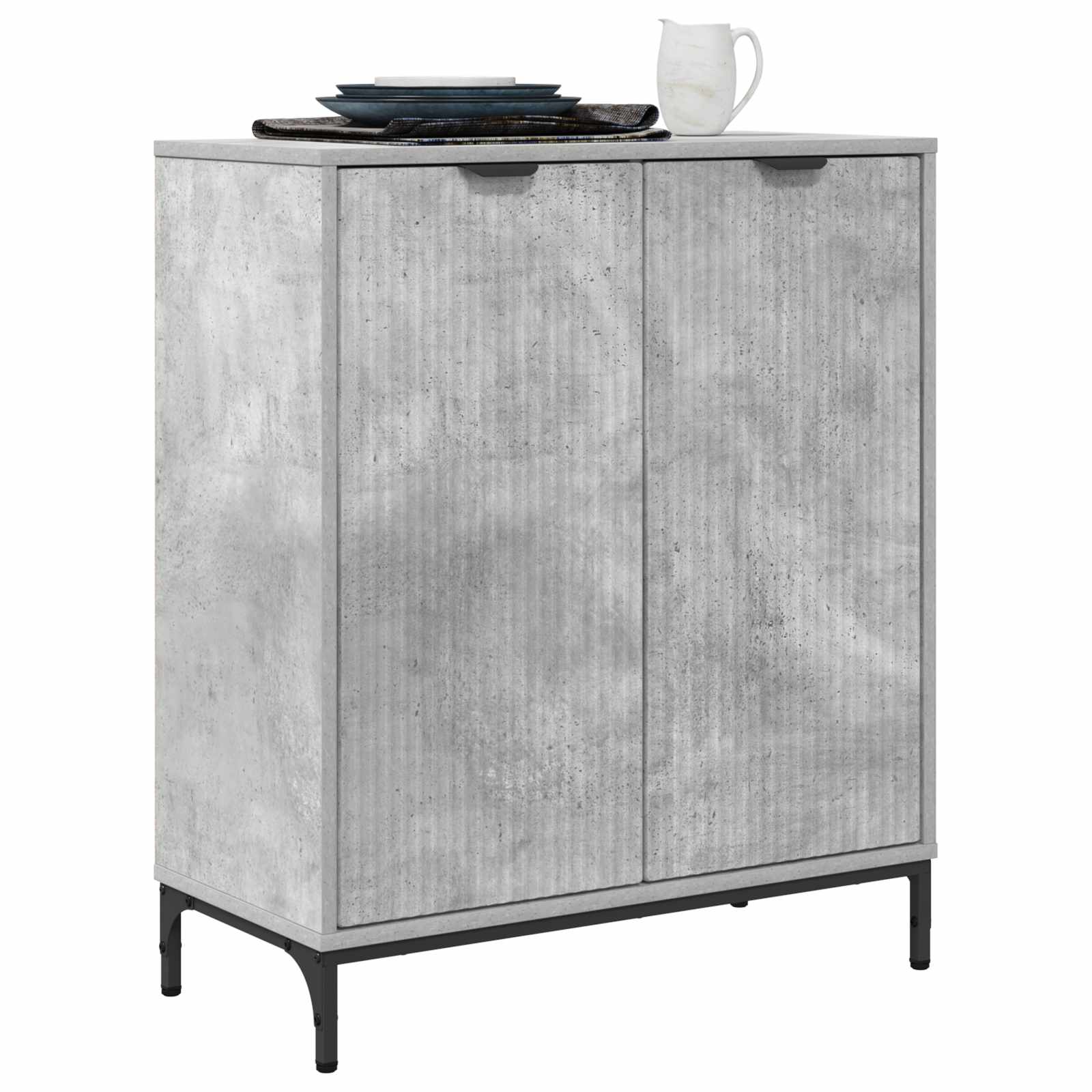 vidaXL Bufet Betonowy szary 69,5 x 33 x 82 cm Materiał drewnopochodny