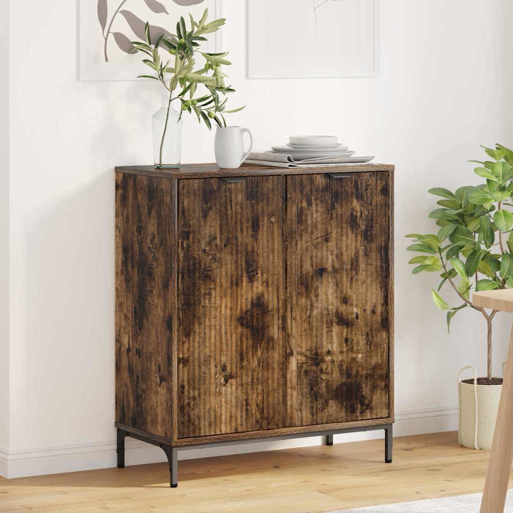 vidaXL Bufet Dąb wędzony 69,5 x 33 x 82 cm Materiał drewnopochodny