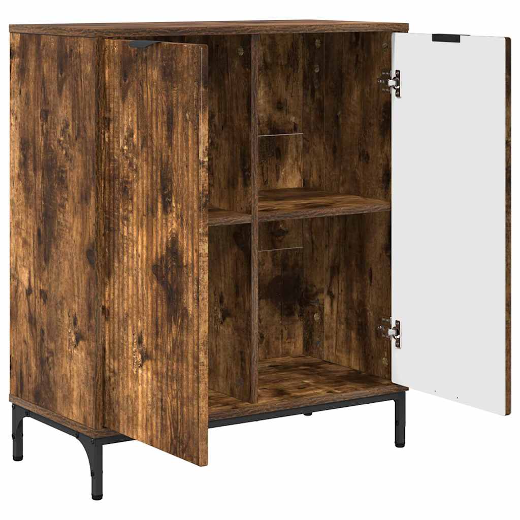 vidaXL Bufet Dąb wędzony 69,5 x 33 x 82 cm Materiał drewnopochodny