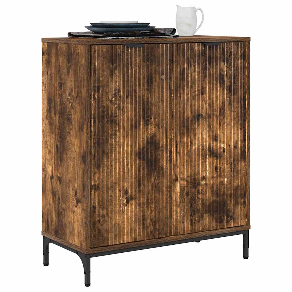 vidaXL Bufet Dąb wędzony 69,5 x 33 x 82 cm Materiał drewnopochodny