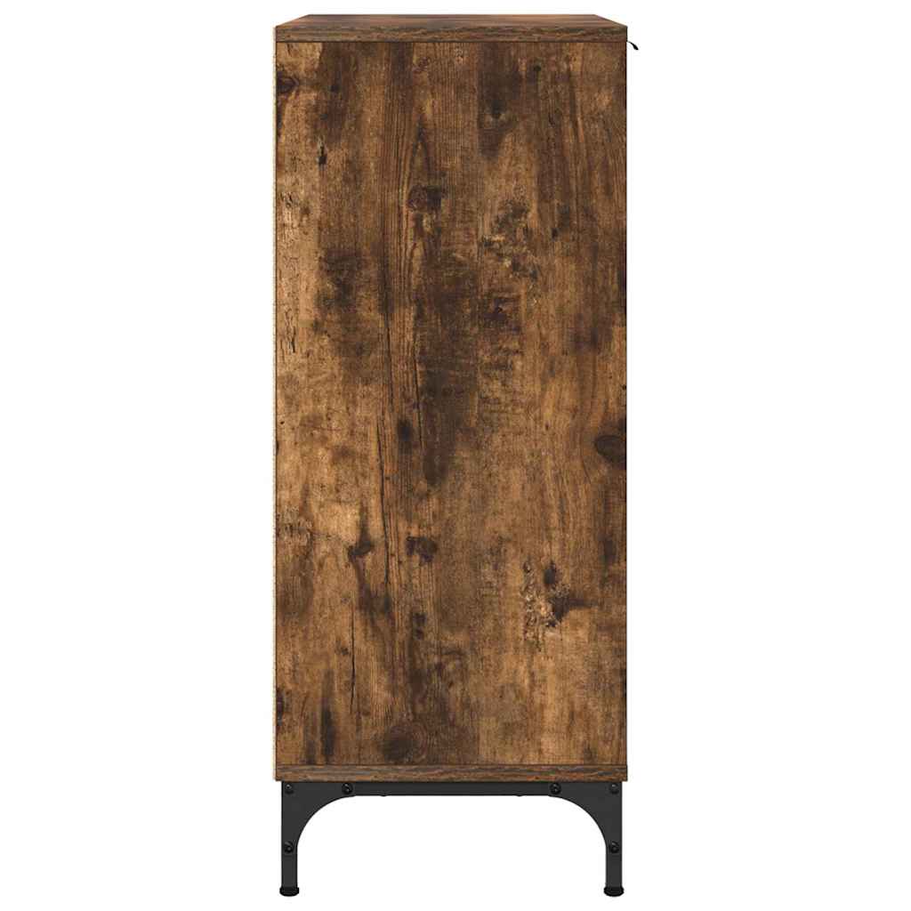 vidaXL Bufet Dąb wędzony 69,5 x 33 x 82 cm Materiał drewnopochodny