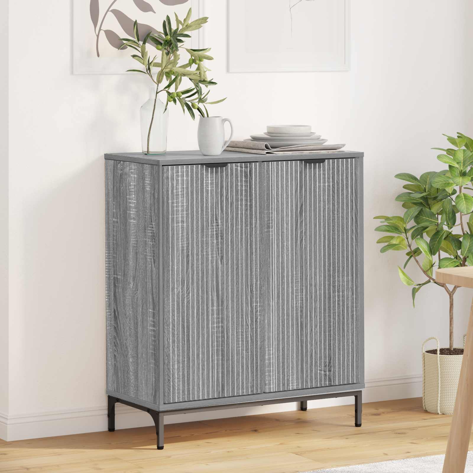 vidaXL Bufet Szary Sonoma 69,5 x 33 x 82 cm Drewno inżynieryjne