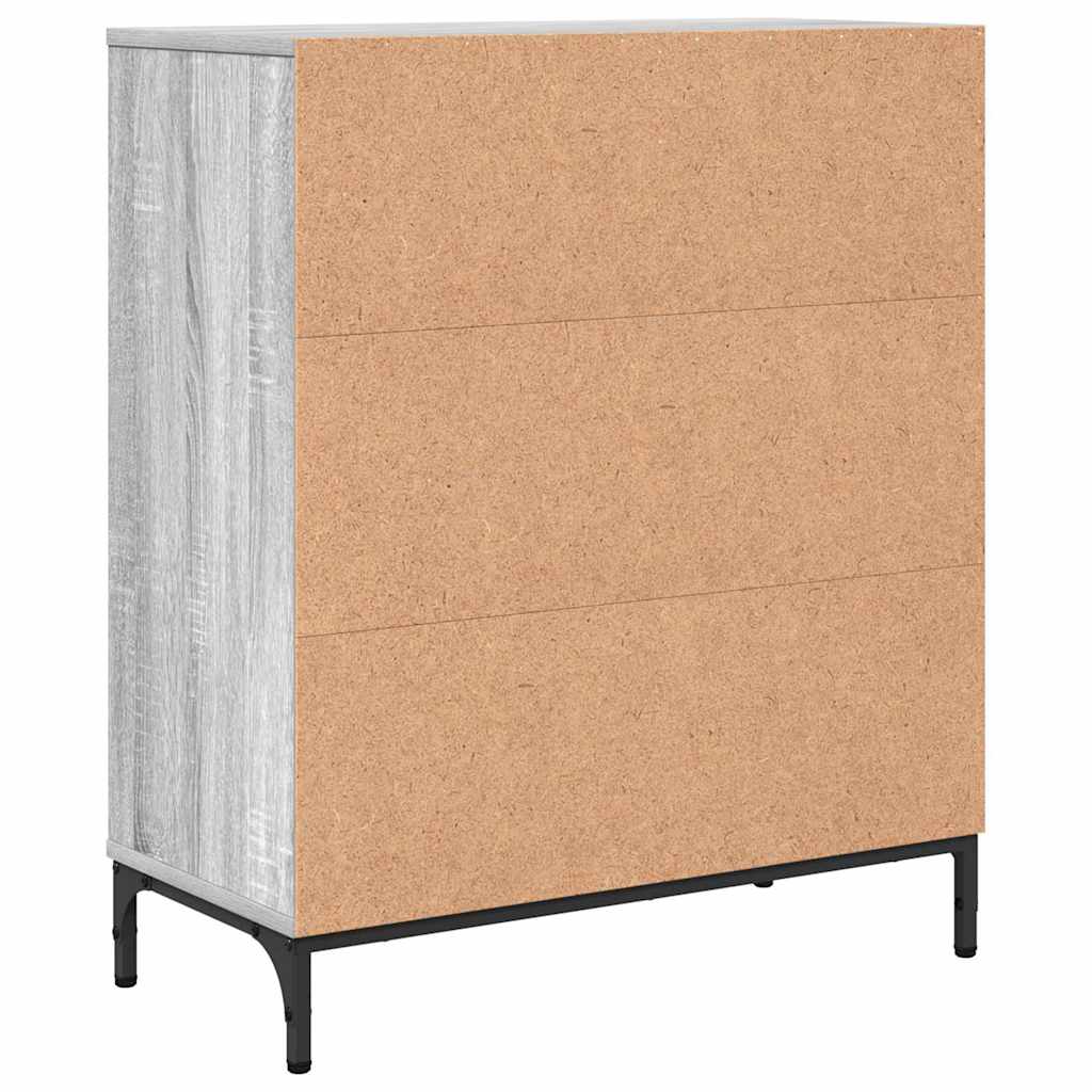 vidaXL Bufet Szary Sonoma 69,5 x 33 x 82 cm Materiał drewnopochodny