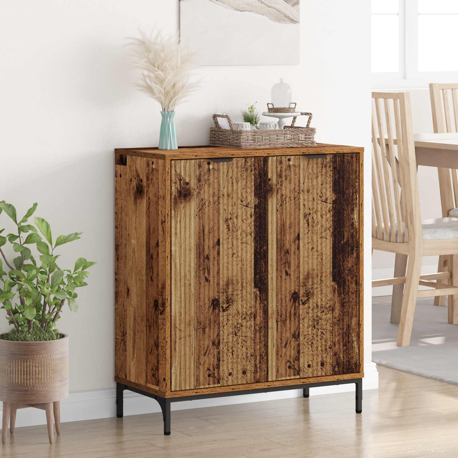 vidaXL Bufet Stare drewno 69,5 x 33 x 82 cm Drewno inżynieryjne