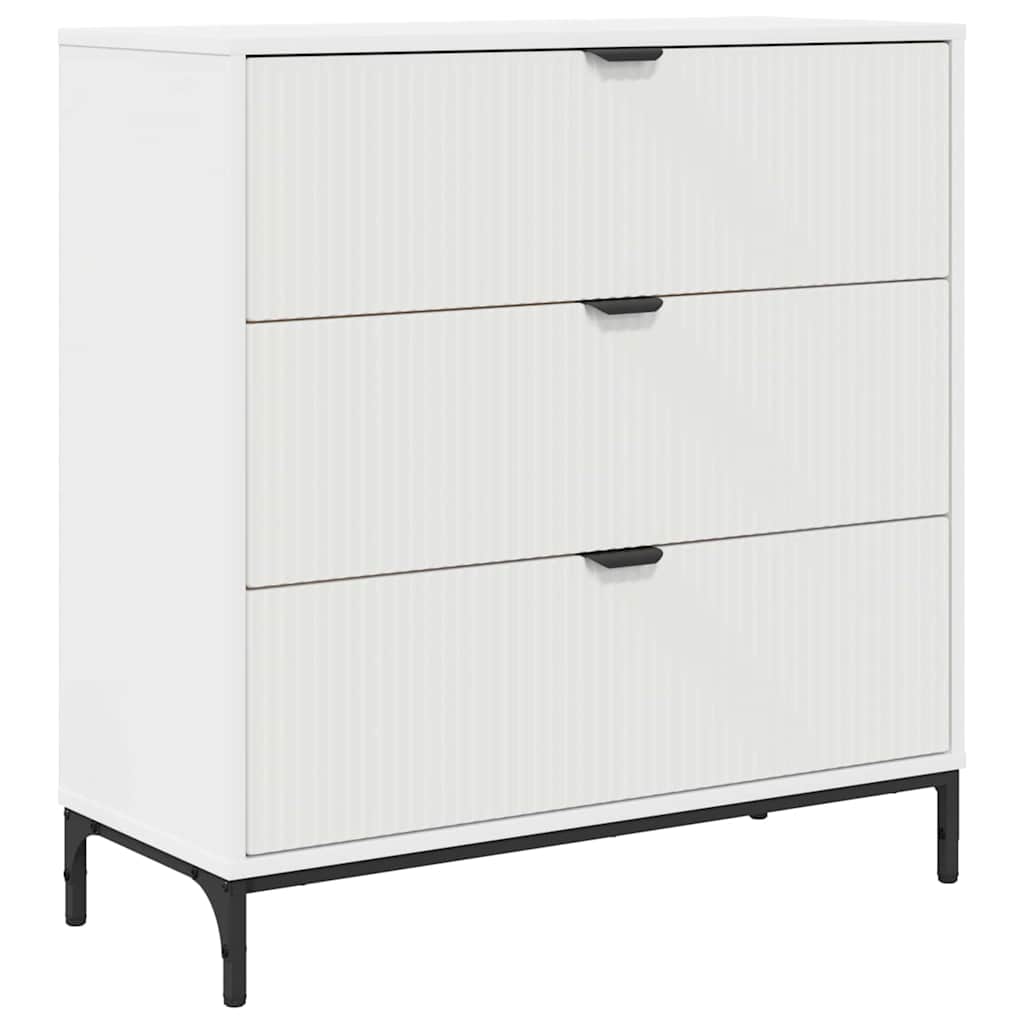 vidaXL Bufet Biały 79,5 x 33 x 82 cm Materiał drewnopochodny