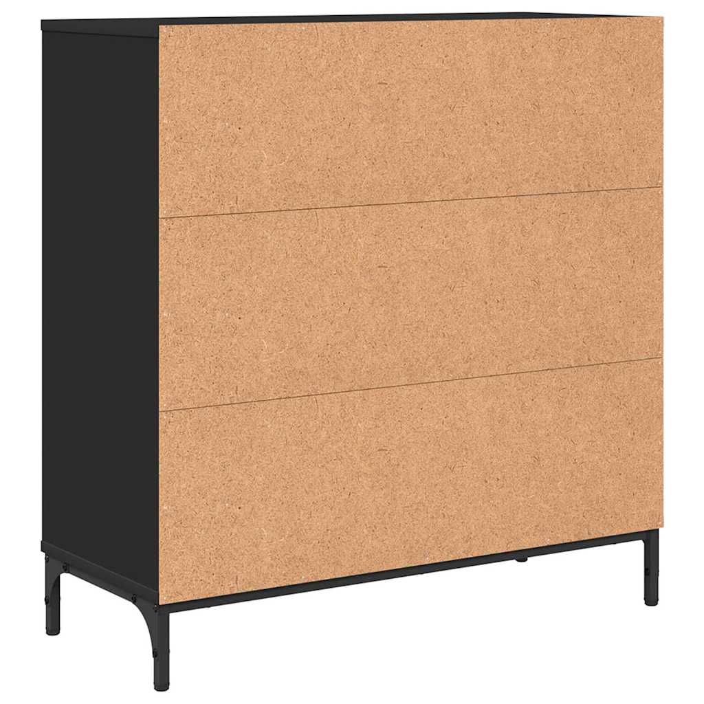 vidaXL Bufet Czarny 79,5 x 33 x 82 cm Materiał drewnopochodny