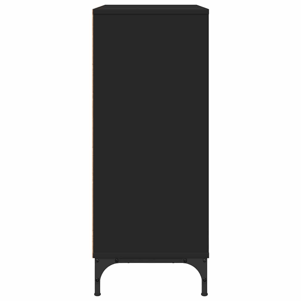vidaXL Bufet Czarny 79,5 x 33 x 82 cm Materiał drewnopochodny