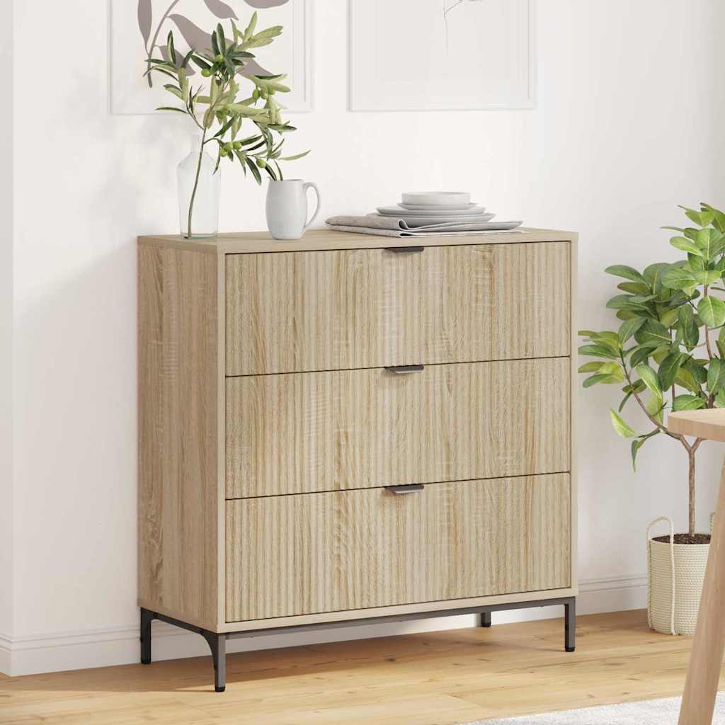 vidaXL Bufet Dąb Sonoma 79,5 x 33 x 82 cm Materiał drewnopochodny