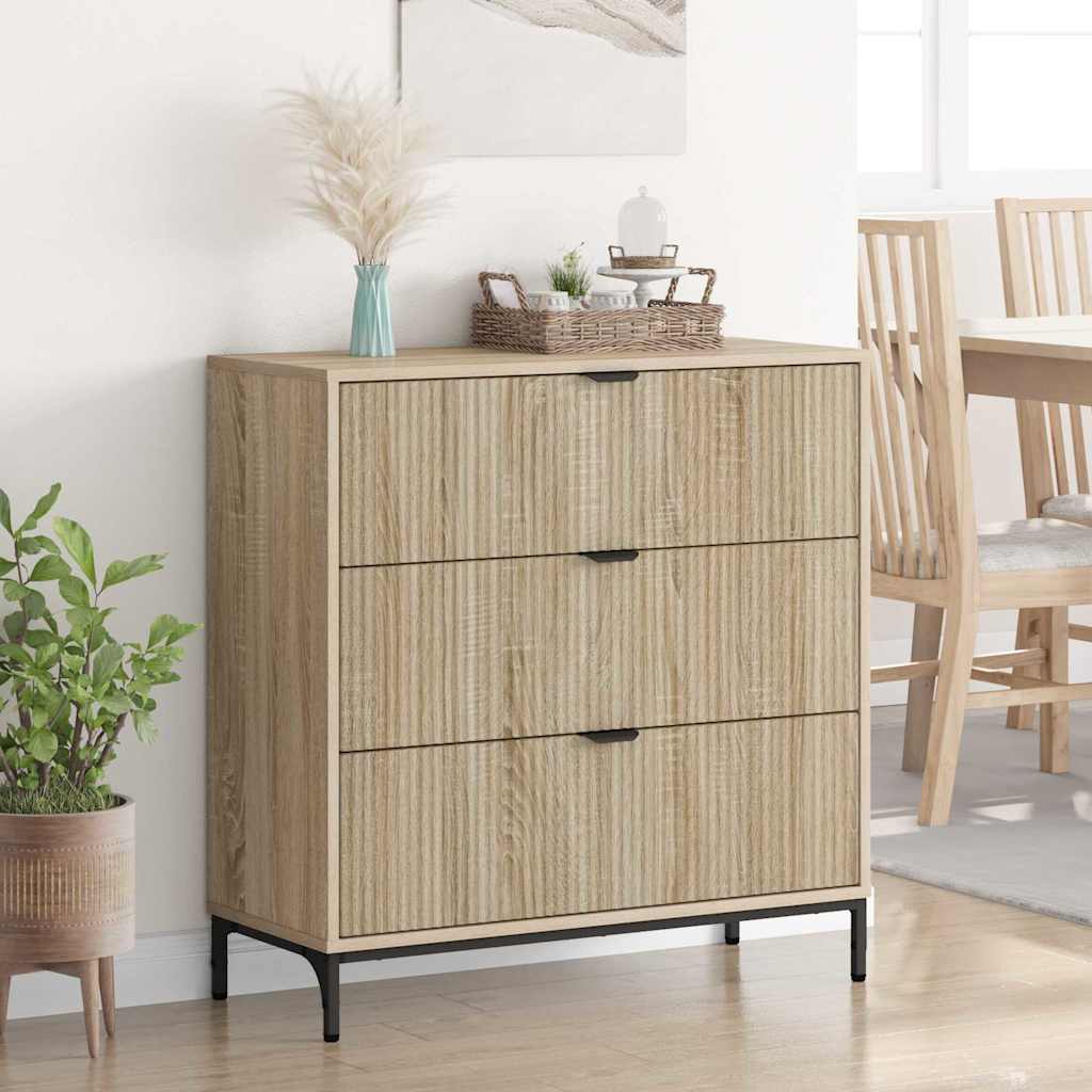 vidaXL Bufet Dąb Sonoma 79,5 x 33 x 82 cm Materiał drewnopochodny