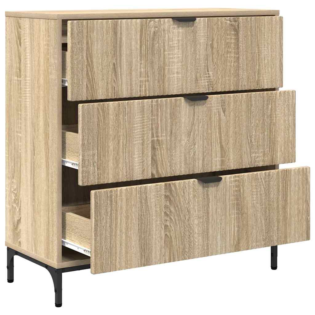 vidaXL Bufet Dąb Sonoma 79,5 x 33 x 82 cm Materiał drewnopochodny