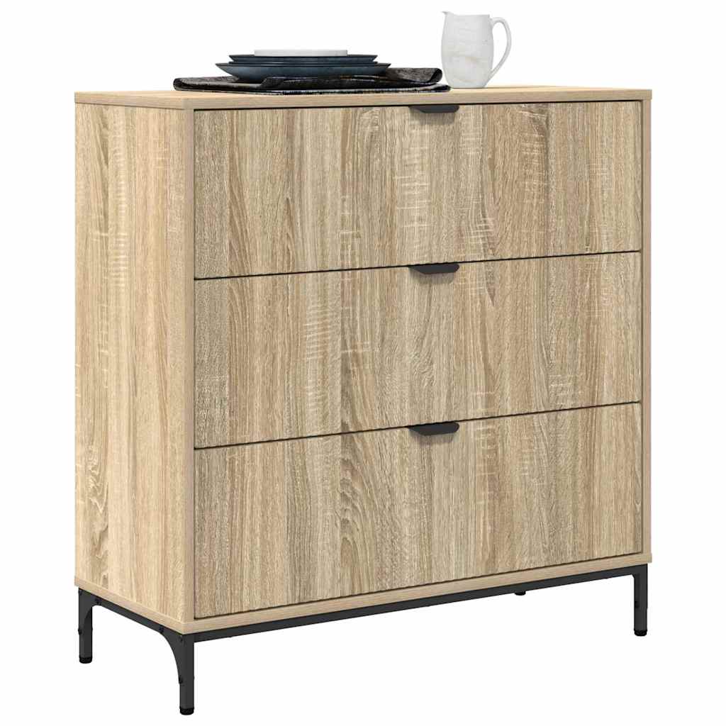 vidaXL Bufet Dąb Sonoma 79,5 x 33 x 82 cm Materiał drewnopochodny