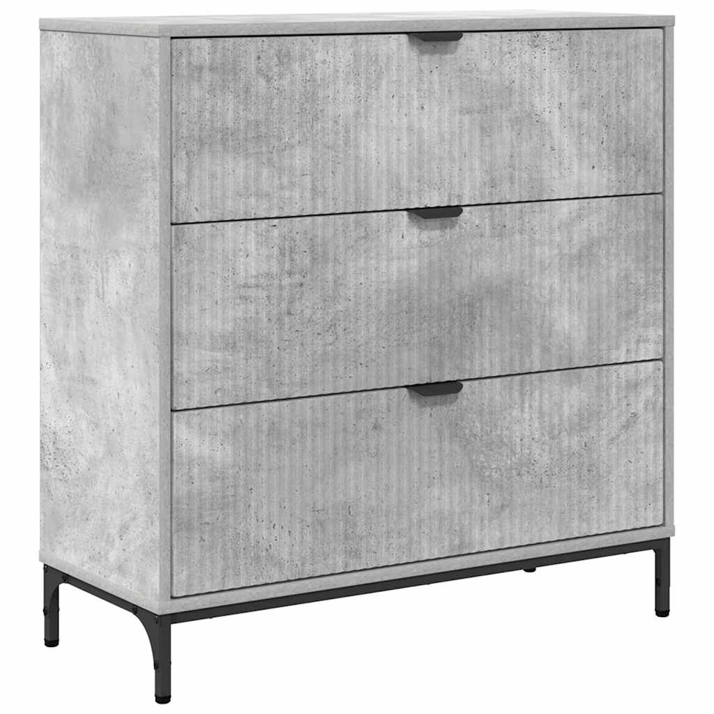 vidaXL Bufet Betonowy szary 79,5 x 33 x 82 cm Materiał drewnopochodny