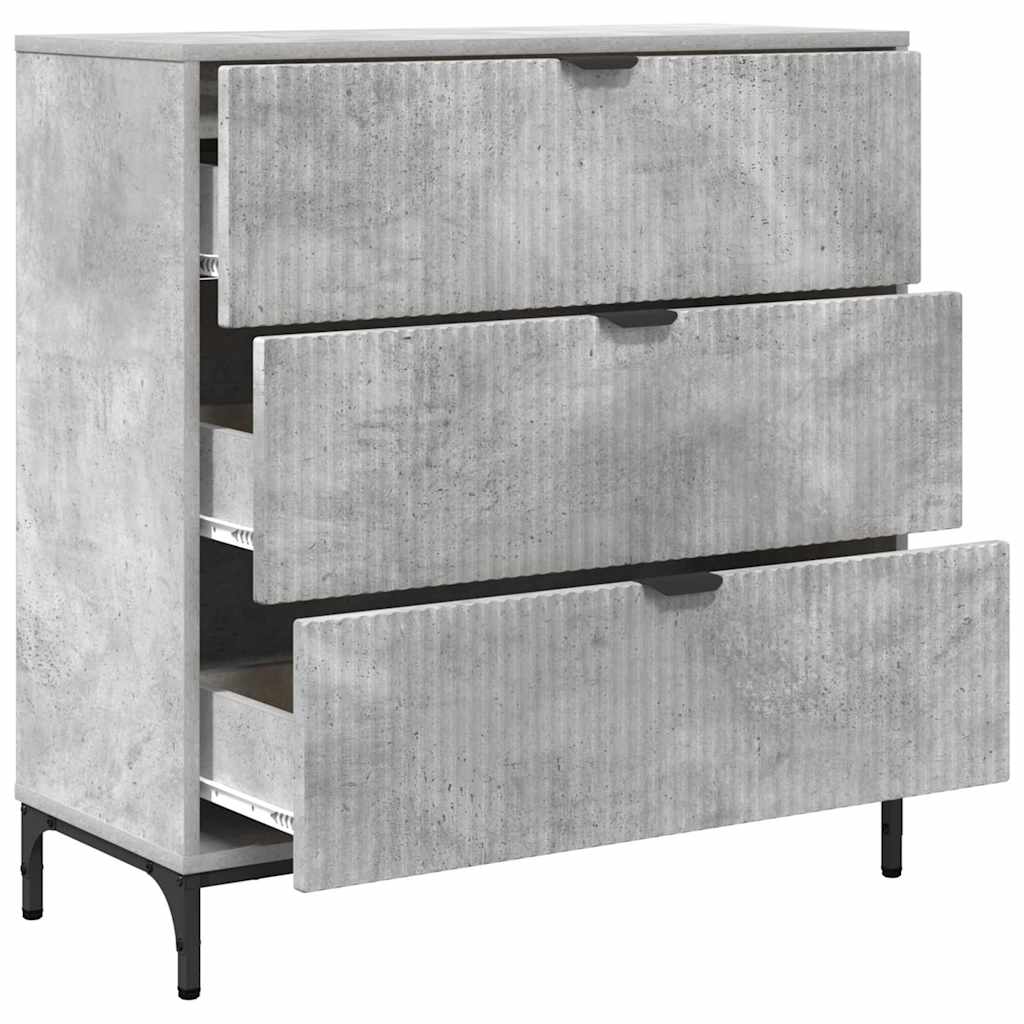 vidaXL Bufet Betonowy szary 79,5 x 33 x 82 cm Materiał drewnopochodny