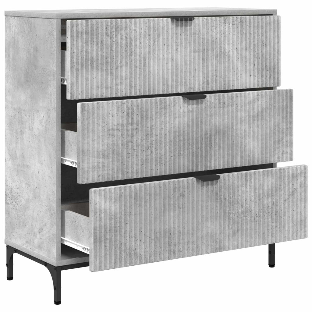 vidaXL Bufet Betonowy szary 79,5 x 33 x 82 cm Drewno inżynieryjne