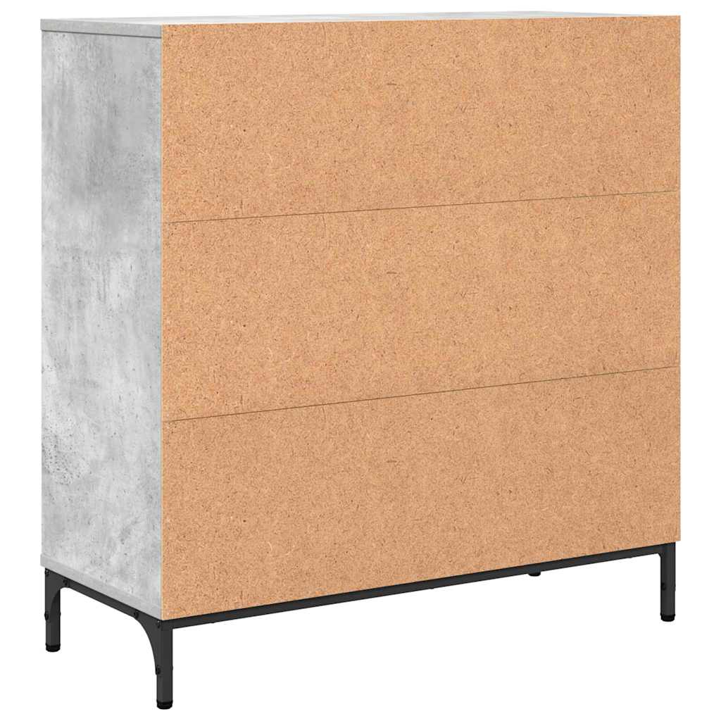 vidaXL Bufet Betonowy szary 79,5 x 33 x 82 cm Materiał drewnopochodny