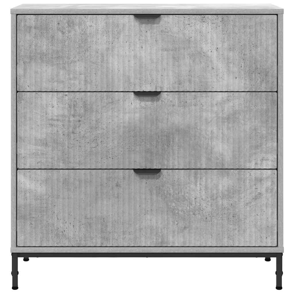 vidaXL Bufet Betonowy szary 79,5 x 33 x 82 cm Materiał drewnopochodny