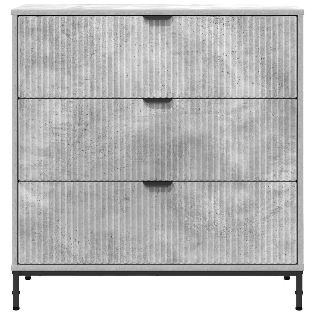 vidaXL Bufet Betonowy szary 79,5 x 33 x 82 cm Drewno inżynieryjne