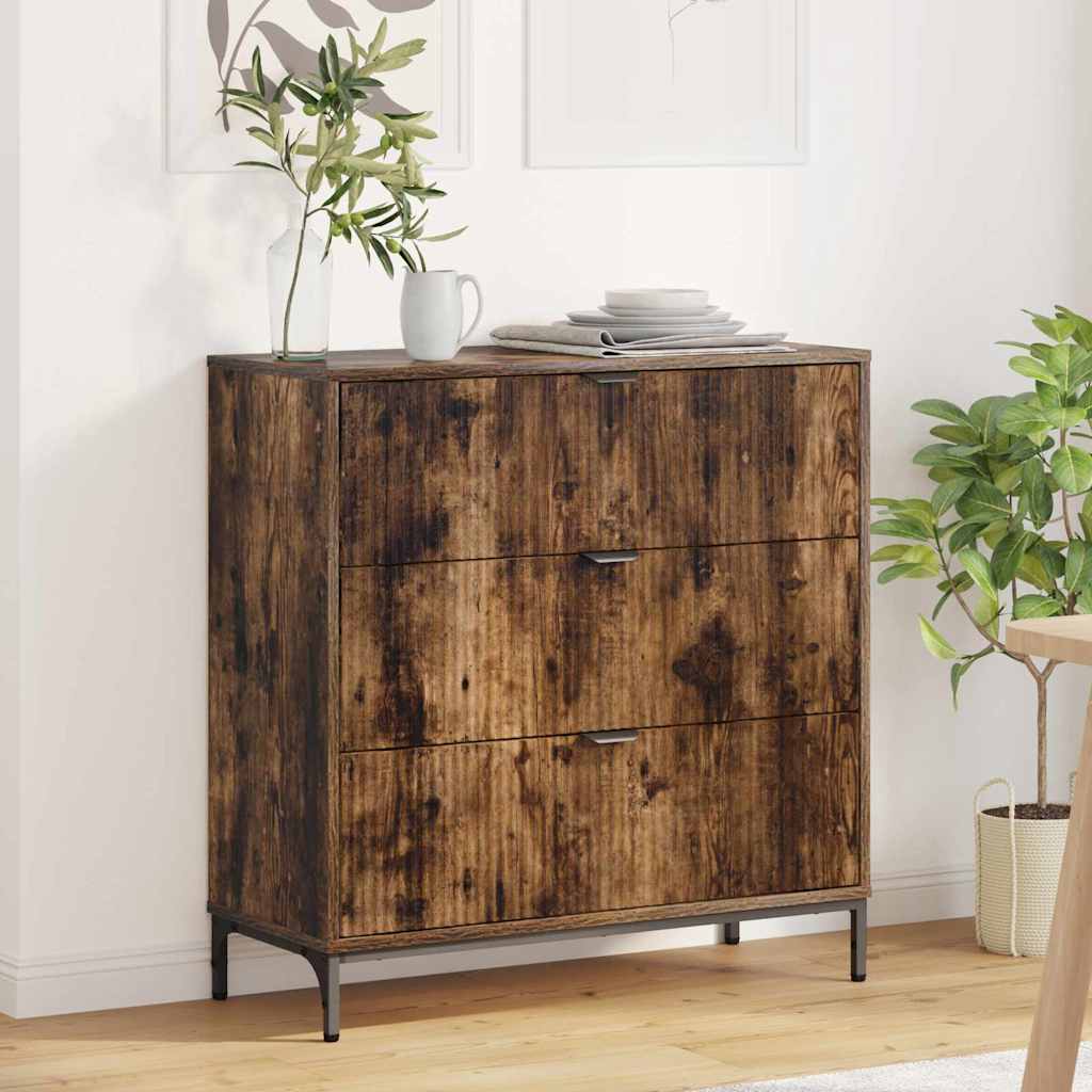 vidaXL Bufet Dąb wędzony 79,5 x 33 x 82 cm Materiał drewnopochodny