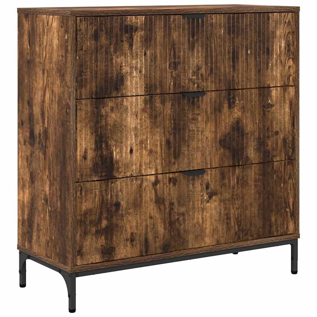 vidaXL Bufet Dąb wędzony 79,5 x 33 x 82 cm Materiał drewnopochodny