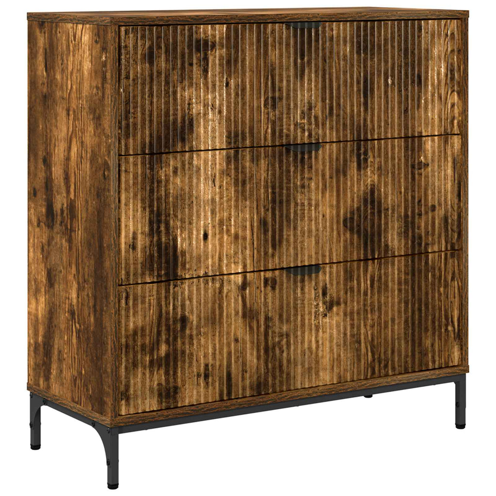 vidaXL Bufet Dąb wędzony 79,5 x 33 x 82 cm Drewno inżynieryjne