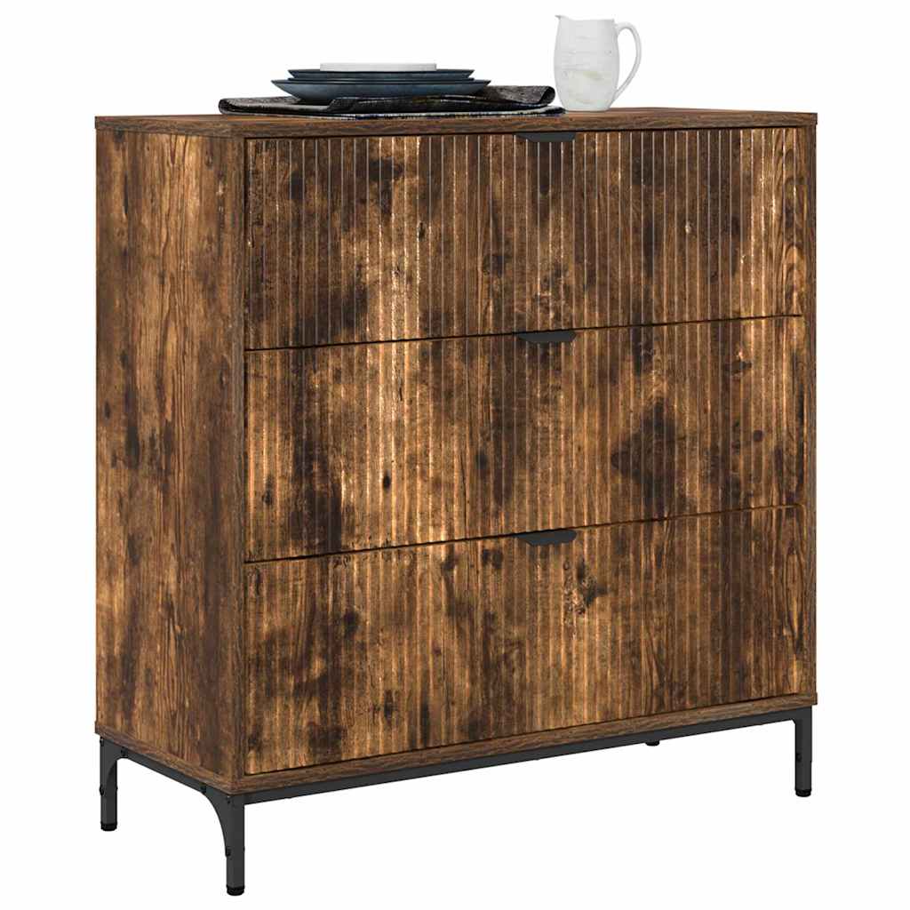 vidaXL Bufet Dąb wędzony 79,5 x 33 x 82 cm Materiał drewnopochodny
