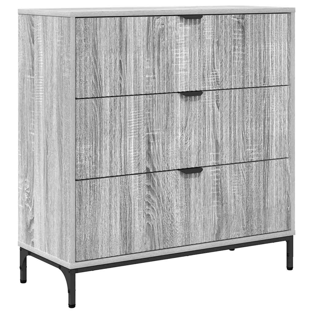 vidaXL Bufet Szary Sonoma 79,5 x 33 x 82 cm Materiał drewnopochodny