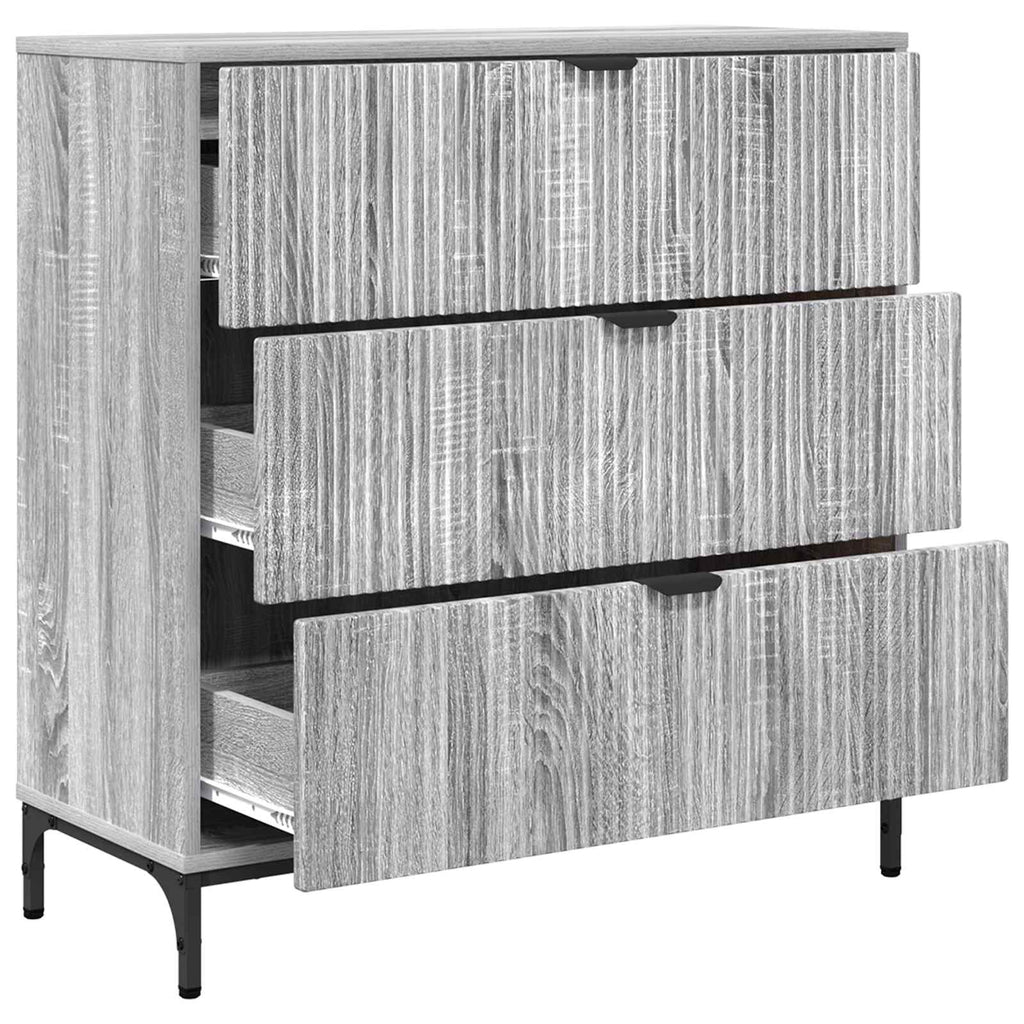 vidaXL Bufet Szary Sonoma 79,5 x 33 x 82 cm Drewno inżynieryjne