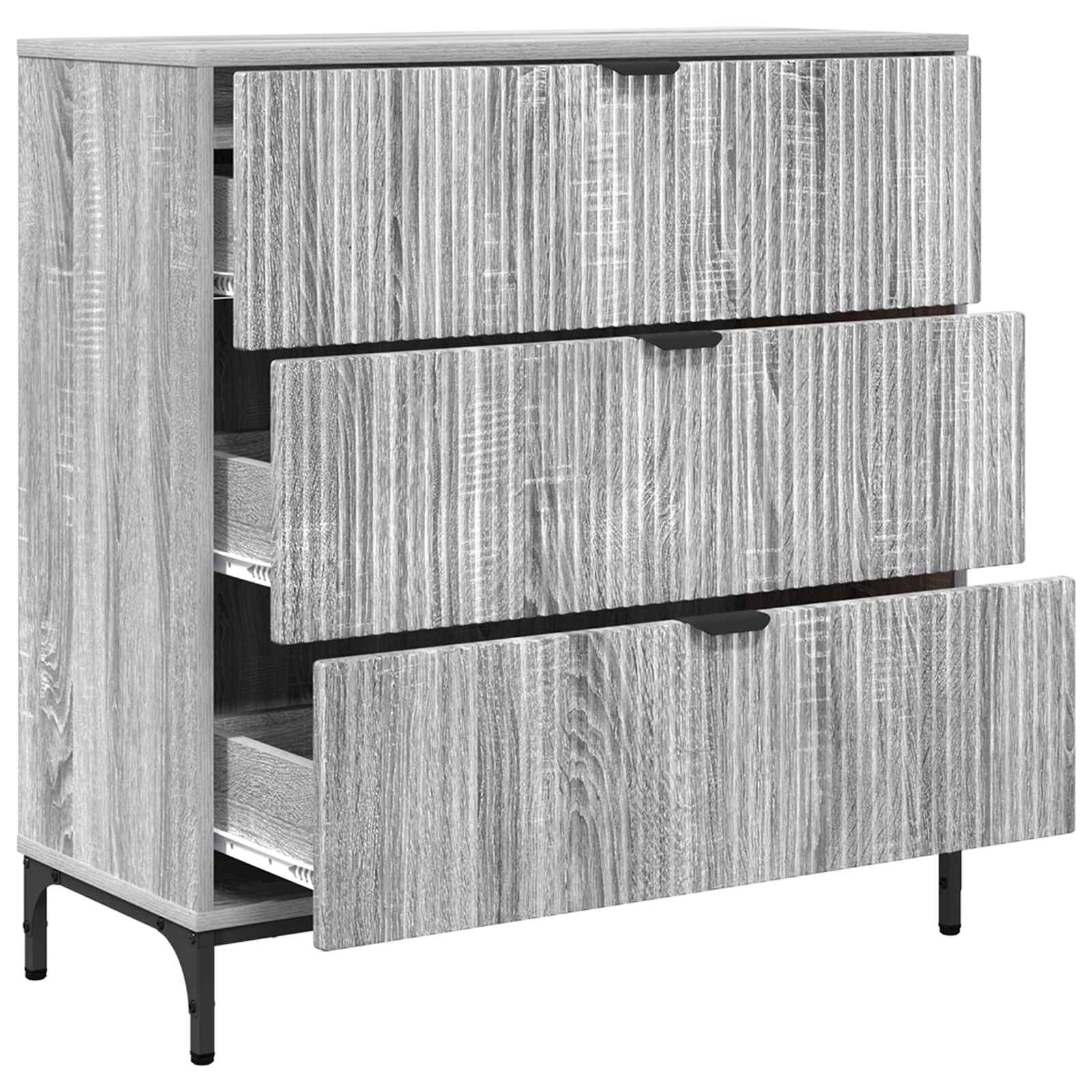 vidaXL Bufet Szary Sonoma 79,5 x 33 x 82 cm Drewno inżynieryjne