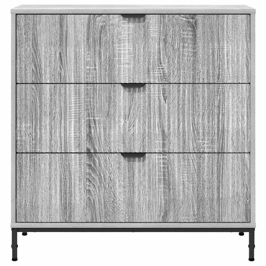 vidaXL Bufet Szary Sonoma 79,5 x 33 x 82 cm Materiał drewnopochodny