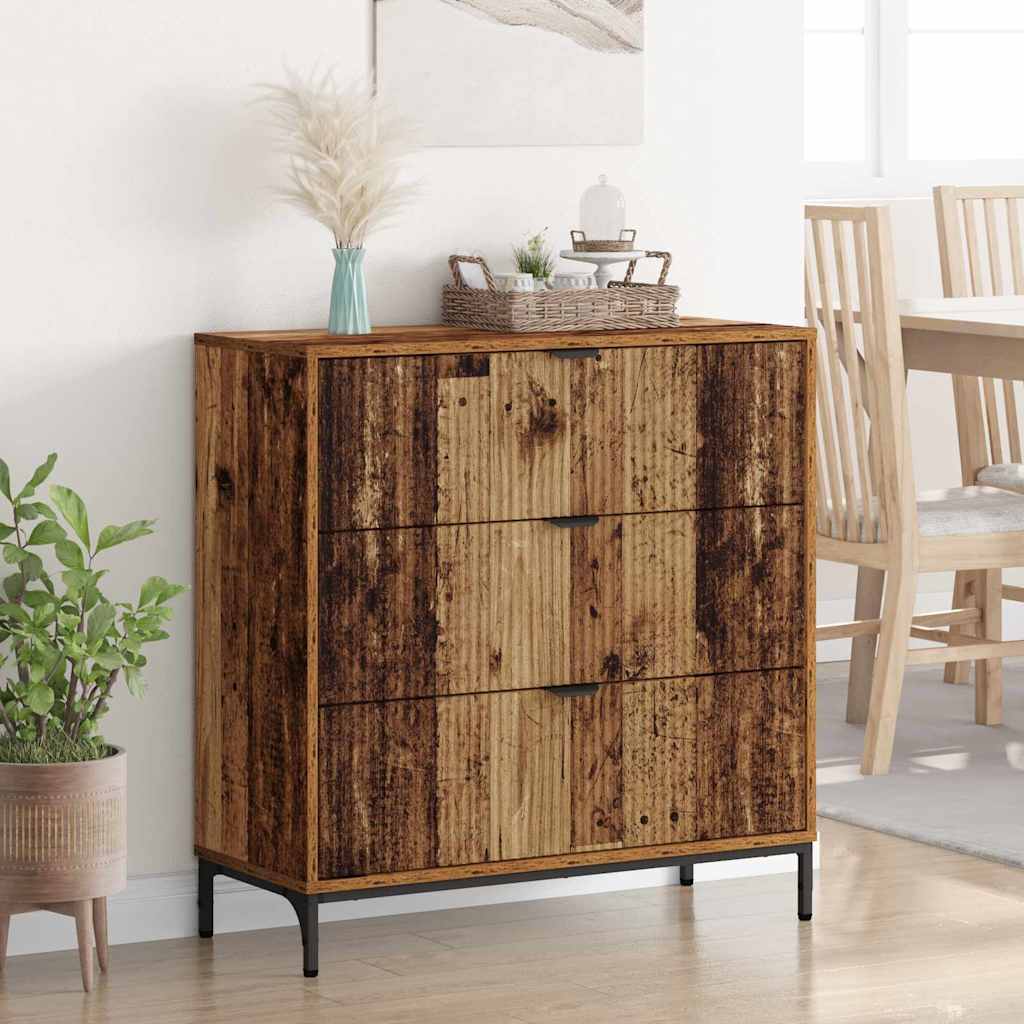 vidaXL Bufet Stare drewno 79,5 x 33 x 82 cm Materiał drewnopochodny