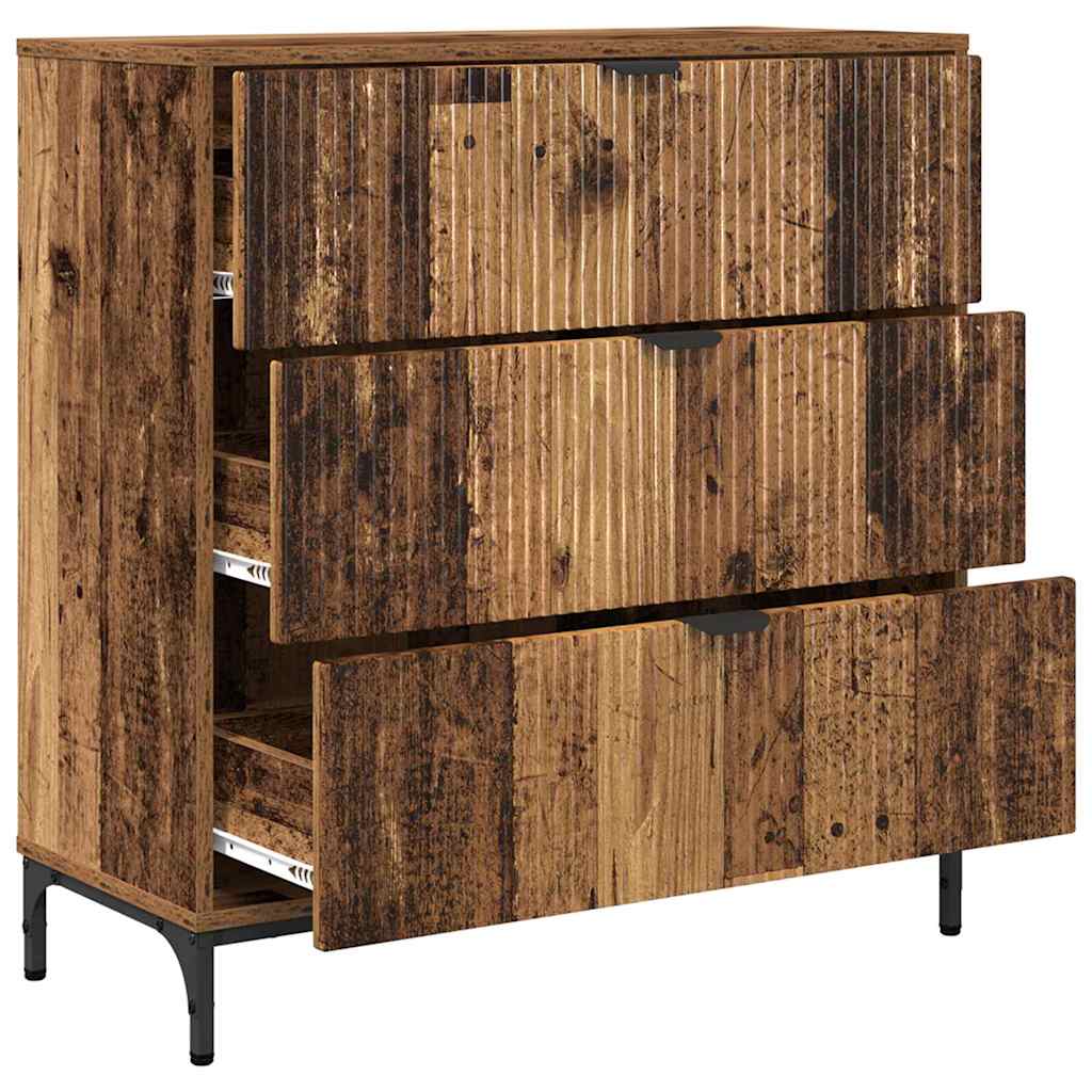 vidaXL Bufet Stare drewno 79,5 x 33 x 82 cm Materiał drewnopochodny
