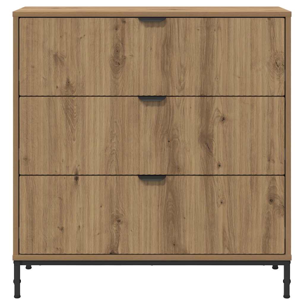 vidaXL Bufet z szufladą Dąb rzemieślniczy 79,5 x 33 x 82 cm