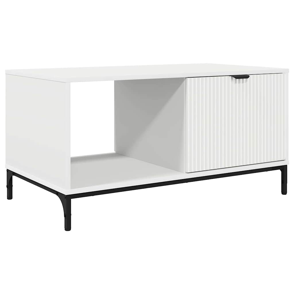 vidaXL Stolik kawowy Biały 90 x 49 x 46 cm Materiał drewnopochodny