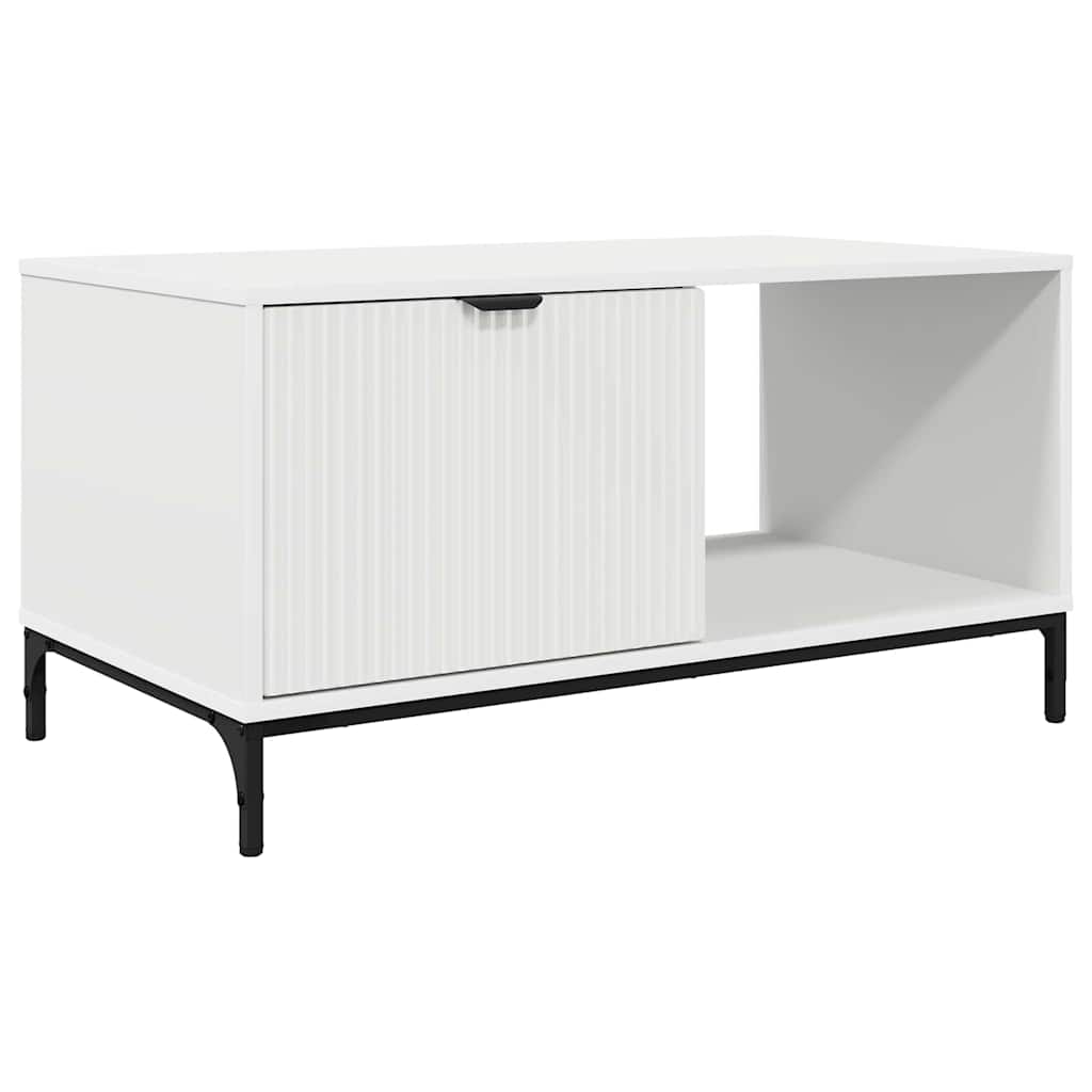 vidaXL Stolik kawowy Biały 90 x 49 x 46 cm Materiał drewnopochodny