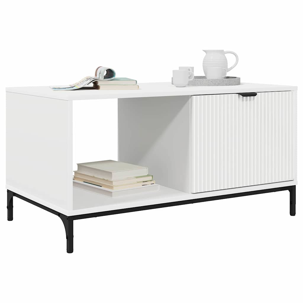 vidaXL Stolik kawowy Biały 90 x 49 x 46 cm Materiał drewnopochodny