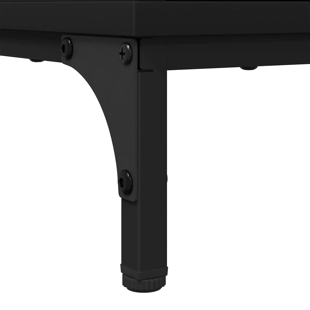 vidaXL Stolik kawowy Czarny Dąb 90 x 49 x 46 cm Drewno inżynieryjne