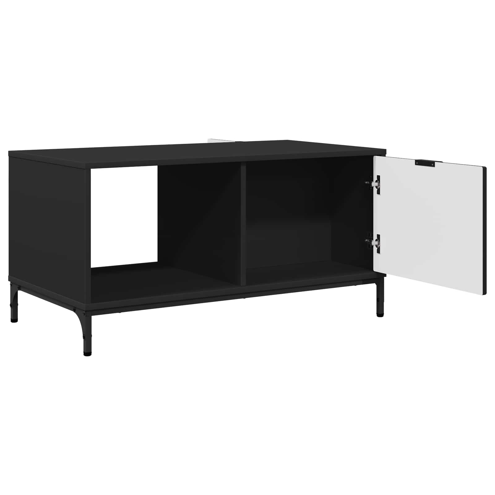 vidaXL Stolik kawowy Czarny Dąb 90 x 49 x 46 cm Drewno inżynieryjne