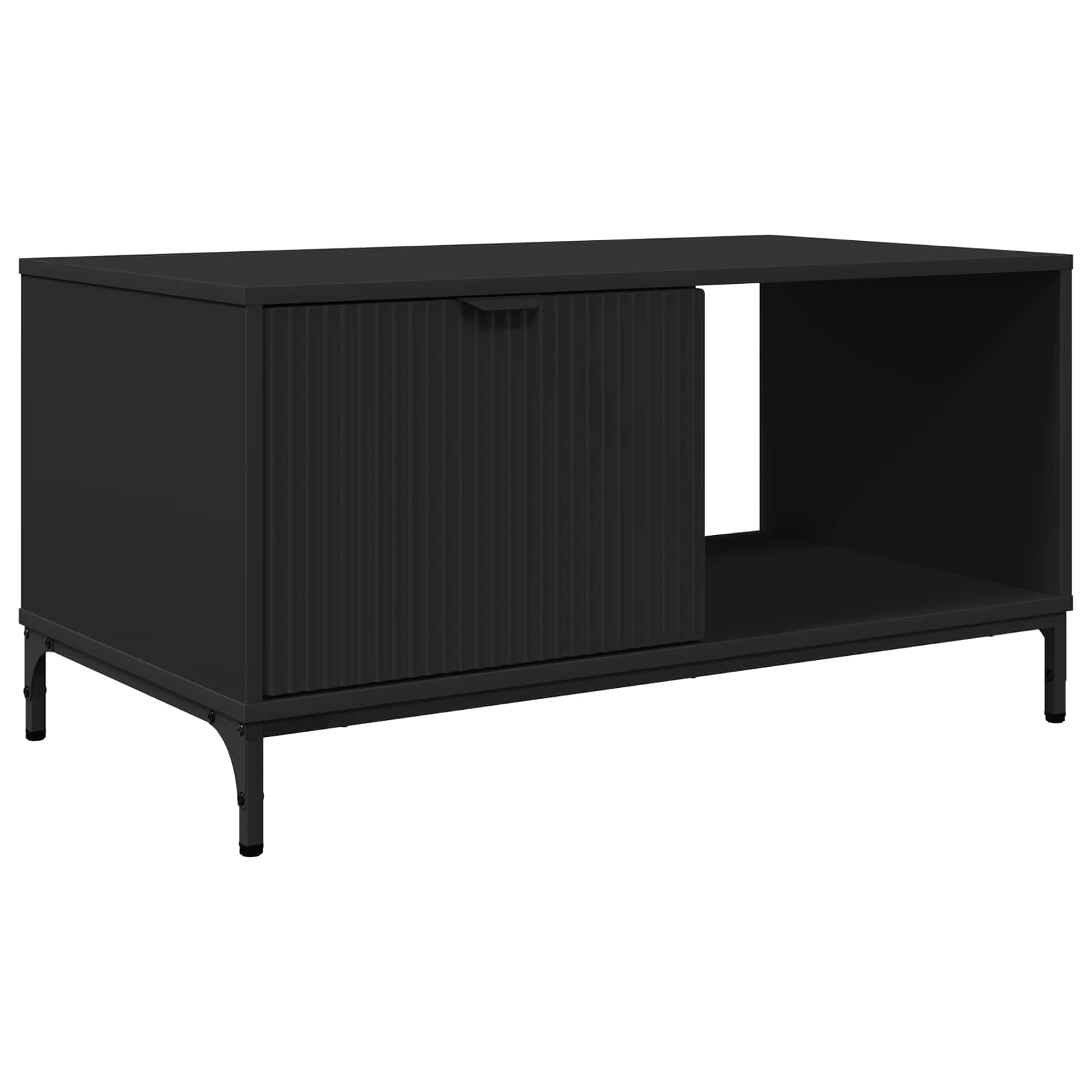 vidaXL Stolik kawowy Czarny Dąb 90 x 49 x 46 cm Drewno inżynieryjne