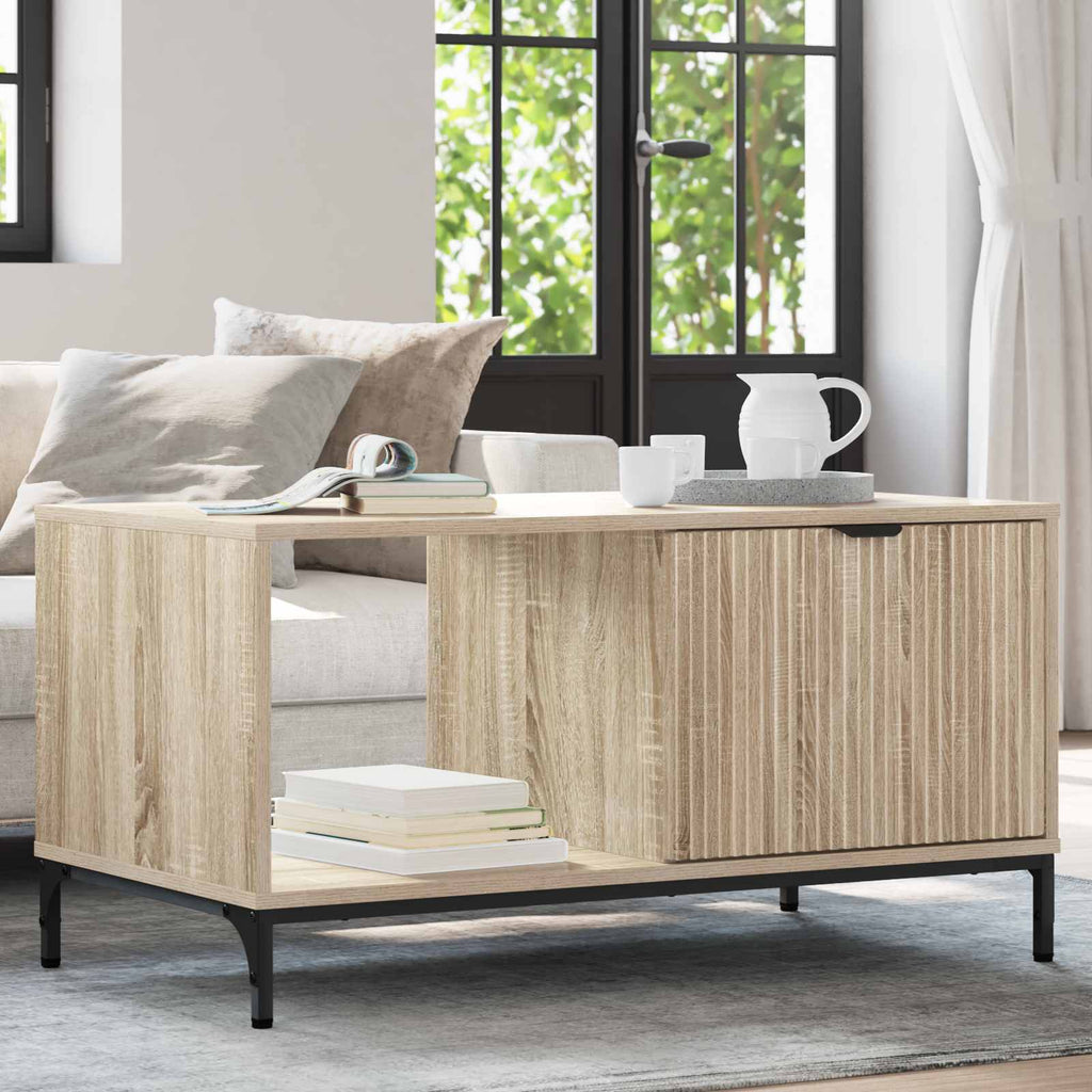 vidaXL Stolik kawowy Dąb Sonoma 90 x 49 x 46 cm Drewno inżynieryjne