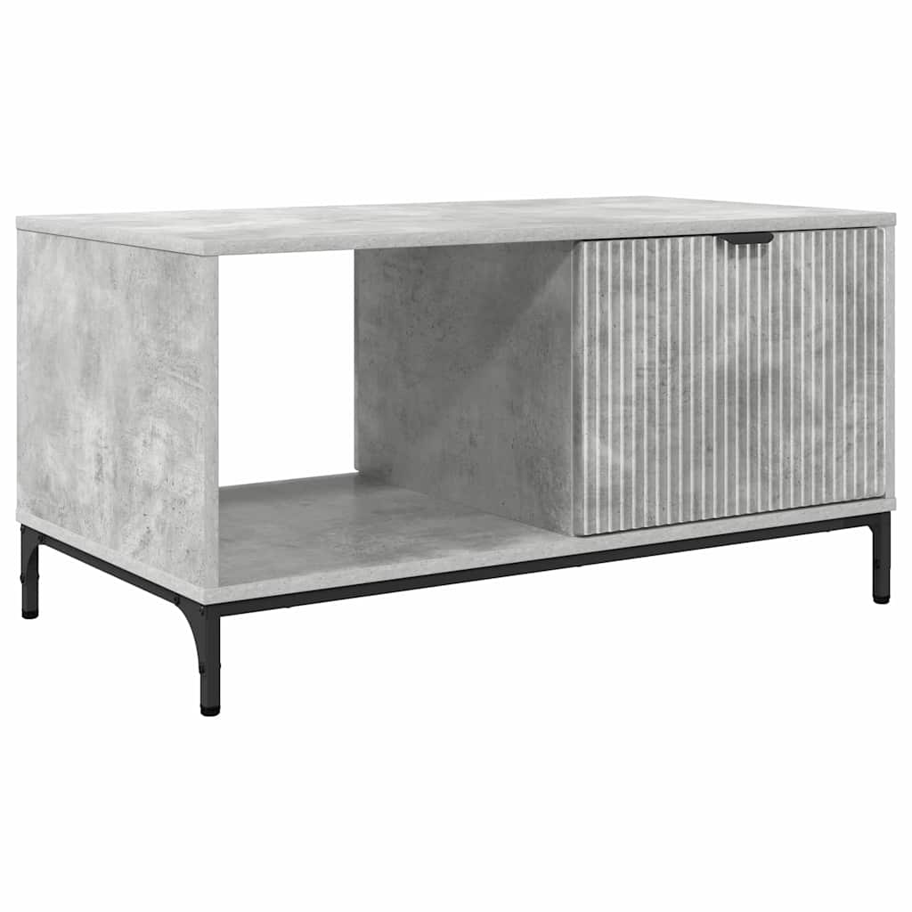 vidaXL Stolik kawowy z szufladą Betonowy szary 90 x 49 x 46 cm