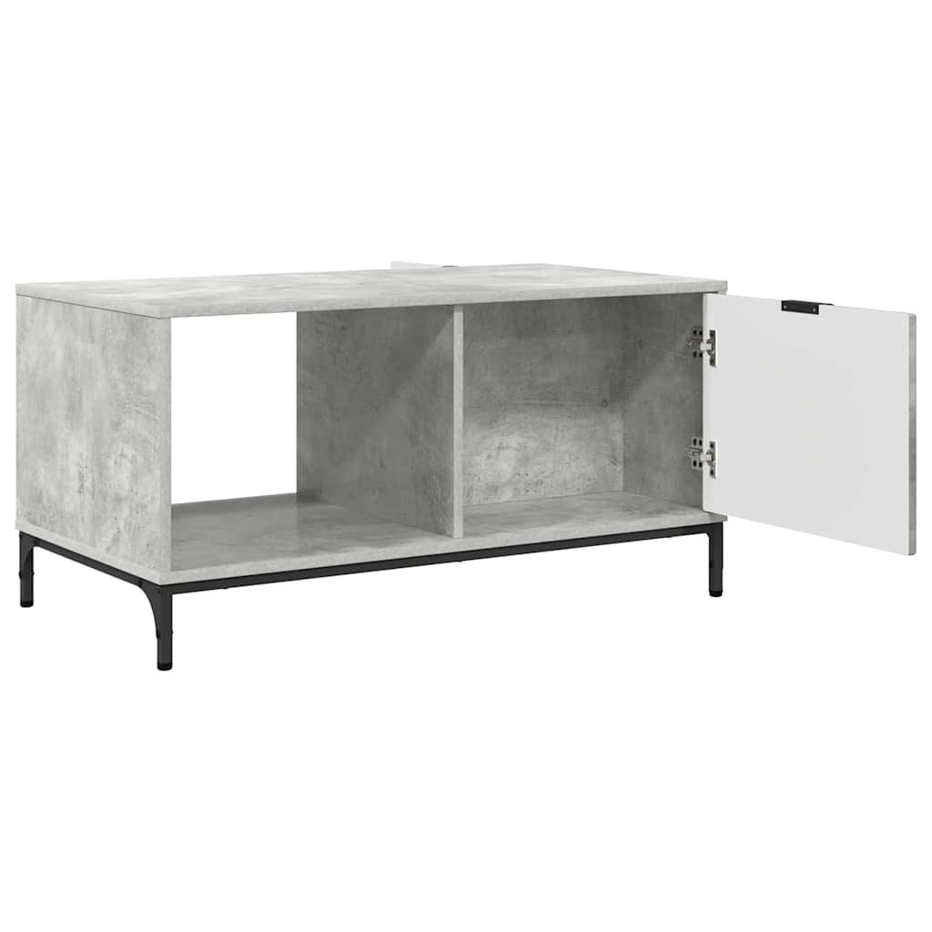 vidaXL Stolik kawowy z szufladą Betonowy szary 90 x 49 x 46 cm
