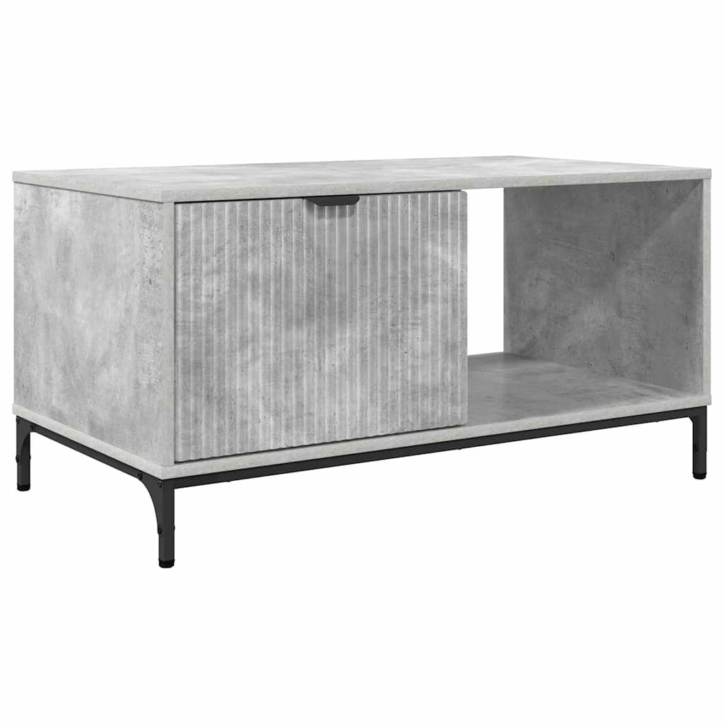 vidaXL Stolik kawowy z szufladą Betonowy szary 90 x 49 x 46 cm
