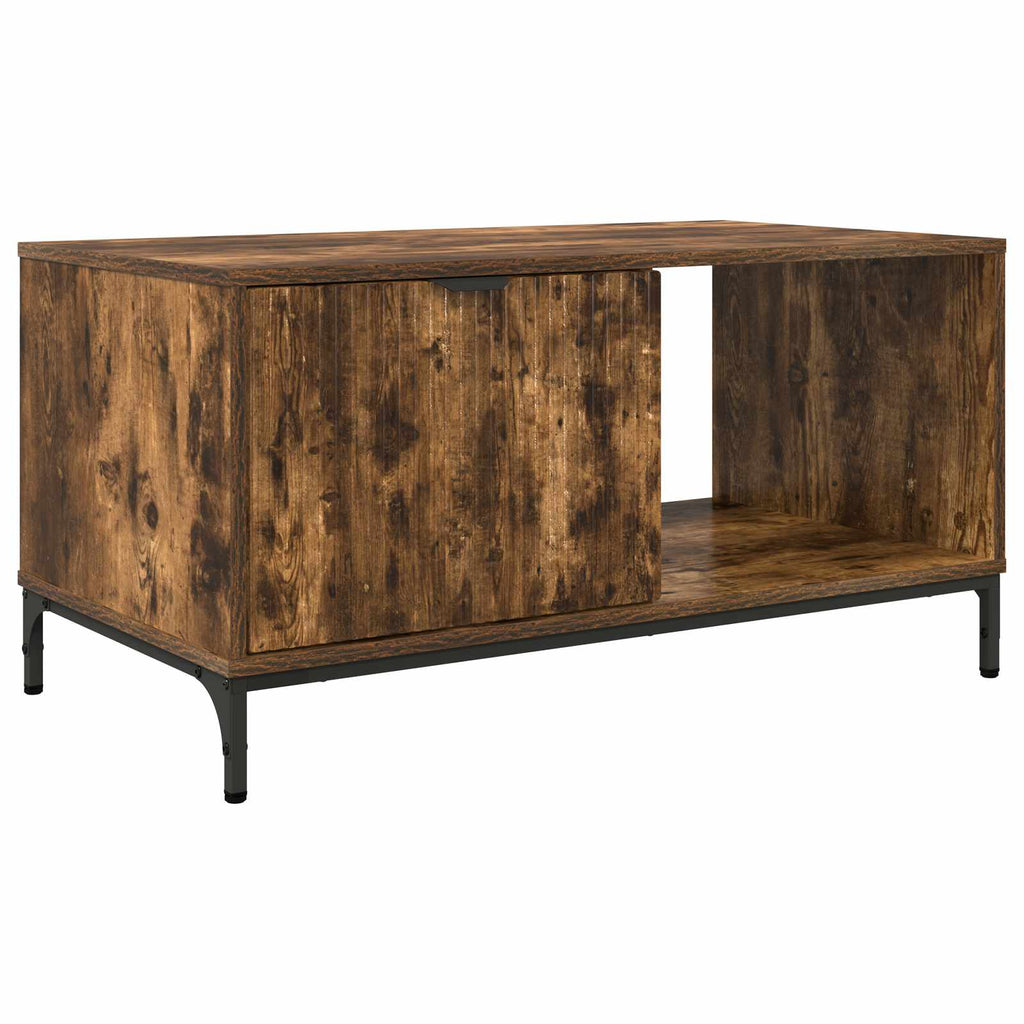 vidaXL Stolik kawowy Dąb wędzony 90 x 49 x 46 cm Drewno inżynieryjne