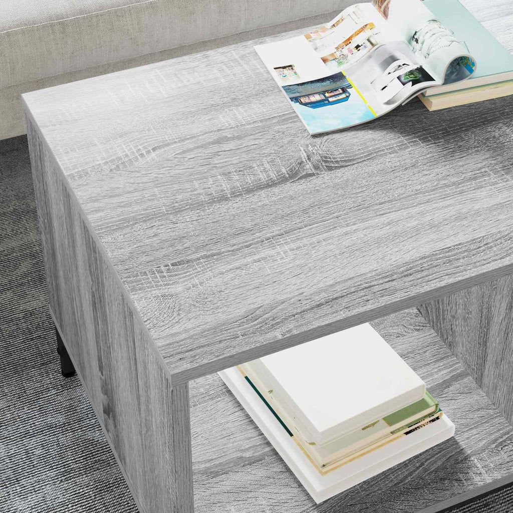 vidaXL Stolik kawowy Szary Sonoma 90 x 49 x 46 cm Drewno inżynieryjne