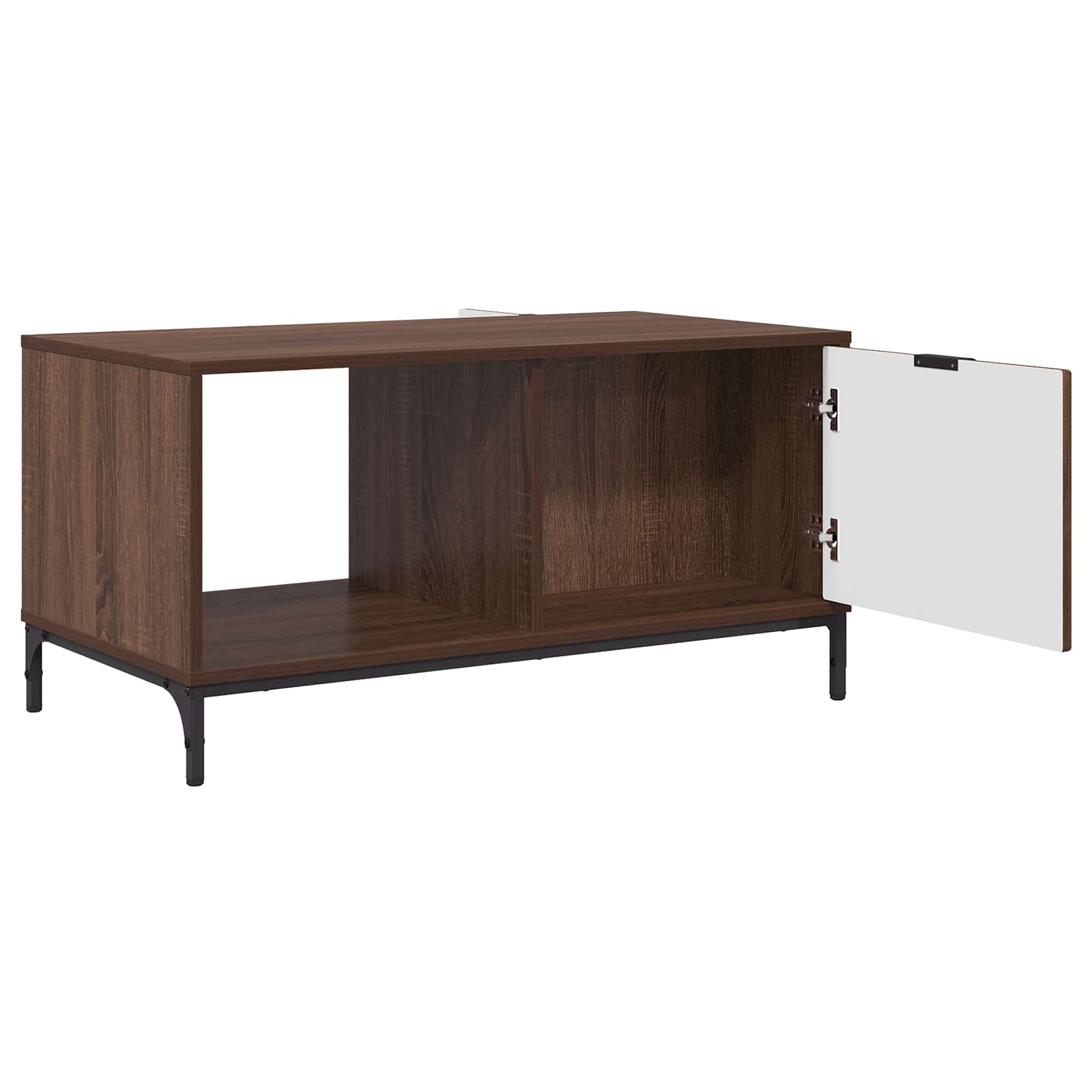 vidaXL Stolik kawowy Brązowy dąb 90 x 49 x 46 cm Drewno inżynieryjne