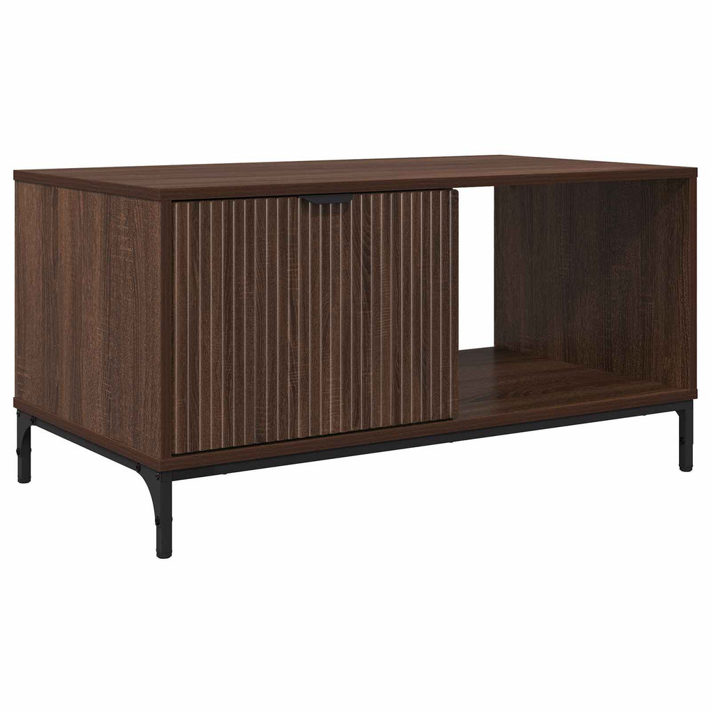 vidaXL Stolik kawowy Brązowy dąb 90 x 49 x 46 cm Drewno inżynieryjne