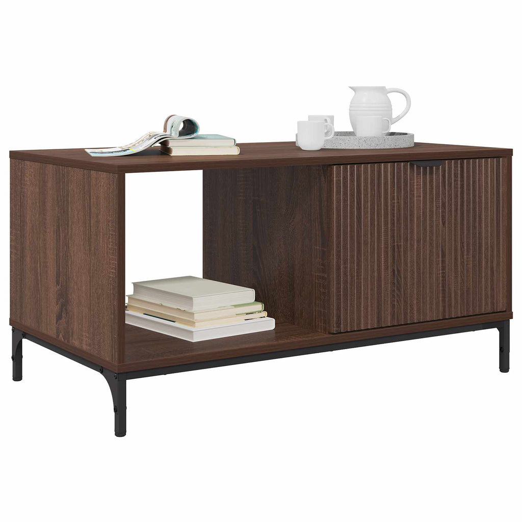 vidaXL Stolik kawowy Brązowy dąb 90 x 49 x 46 cm Drewno inżynieryjne