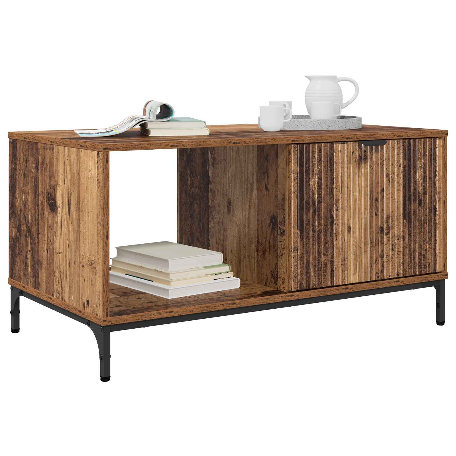 vidaXL Stolik kawowy Stare drewno 90 x 49 x 46 cm Drewno inżynieryjne