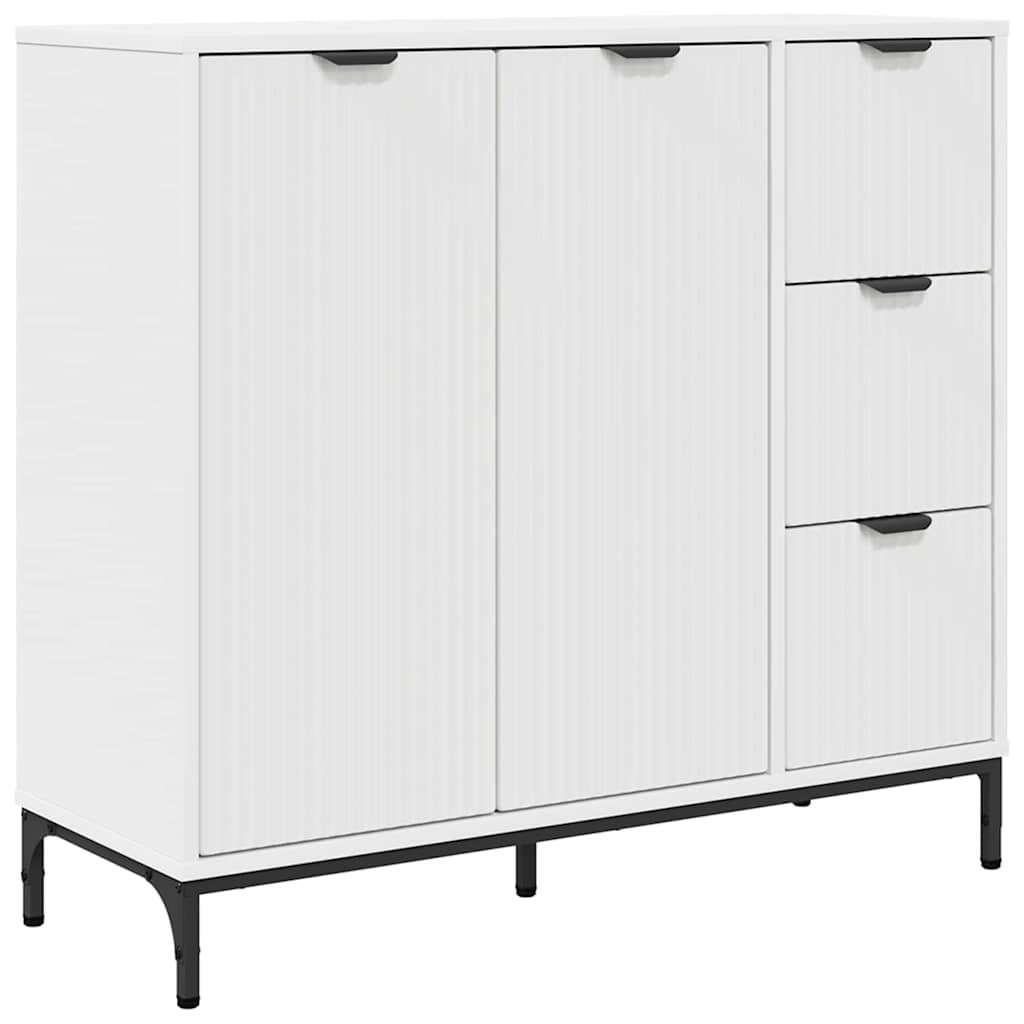 vidaXL Bufet Biały 89,5 x 33 x 82 cm Materiał drewnopochodny